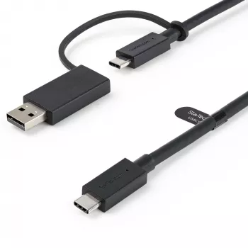 StarTech.com 3ft (1m) Hibrīda USB-C kabelis ar USB-A adapteri - 2-in-1 USB-C uz USB-C (10Gbps/100W PD), USB-A uz USB-C (5Gbps) - Ideāls hibrīda dokstacijām