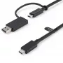 StarTech.com 3ft (1m) Hibrīda USB-C kabelis ar USB-A adapteri - 2-in-1 USB-C uz USB-C (10Gbps/100W PD), USB-A uz USB-C (5Gbps) - Ideāls hibrīda dokstacijām