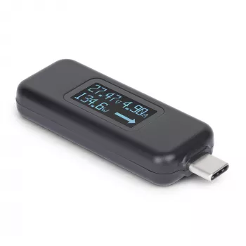 StarTech.com USB-C jaudas testeris, digitālais multimetrs, divvirzienu sprieguma un strāvas mērītājs, līdz 240W PD EPR, pārnēsājams USB-C kabeļa un porta jaudas mērītājs