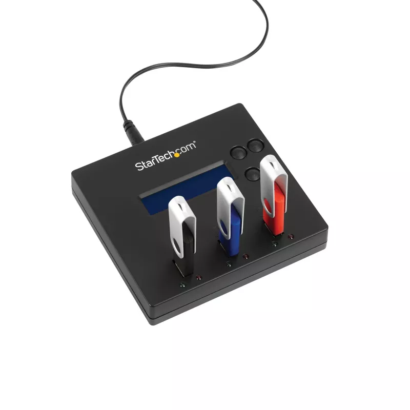 StarTech.com USB zibatmiņu dublikators un dzēsējs 1:2, 1.5 GB/min, LCD displejs