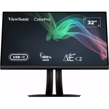 Viewsonic VP3256-4K monitors 81.3 cm (32 collas) 3840 x 2160 pikseļi 4K Ultra HD LED melns