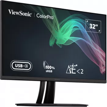 Viewsonic VP3256-4K monitors 81.3 cm (32 collas) 3840 x 2160 pikseļi 4K Ultra HD LED melns