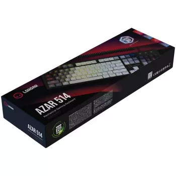 Mehāniskā tastatūra LORGAR Azar 514 White ar RGB fona apgaismojumu, ENG izkārtojums