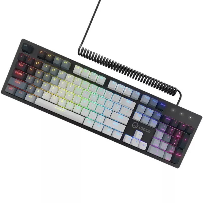 Mehāniskā tastatūra LORGAR Azar 514 White ar RGB fona apgaismojumu, ENG izkārtojums