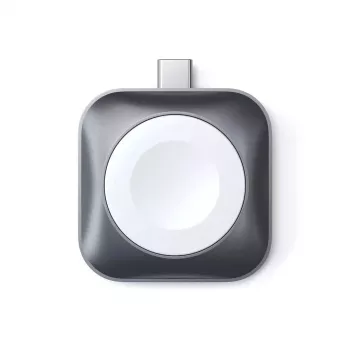 Satechi ST-TCMCAWM Apple Watch uzlādes statīvs - melns/sudrabs/balts alumīnijs