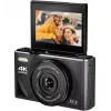 Easypix V64 Flip 20203 kompaktā digitālā kamera, 64 MP, 4K video, 3 collu pagriežams displejs, 18x digitālais tālummaiņas režīms, WiFi