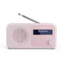 Pārnēsājamais radio Sharp DR-P420 digitālais uztvērējs DAB DAB+ FM rozā