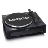 Lenco LS-430BK skaņuplašu atskaņotājs ar siksnu, 4 skaļruņiem un Bluetooth, 40 W, 33/45 apgr./min., melns