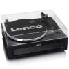 Lenco LS-430BK skaņuplašu atskaņotājs ar siksnu, 4 skaļruņiem un Bluetooth, 40 W, 33/45 apgr./min., melns