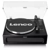 Lenco LS-430BK skaņuplašu atskaņotājs ar siksnu, 4 skaļruņiem un Bluetooth, 40 W, 33/45 apgr./min., melns