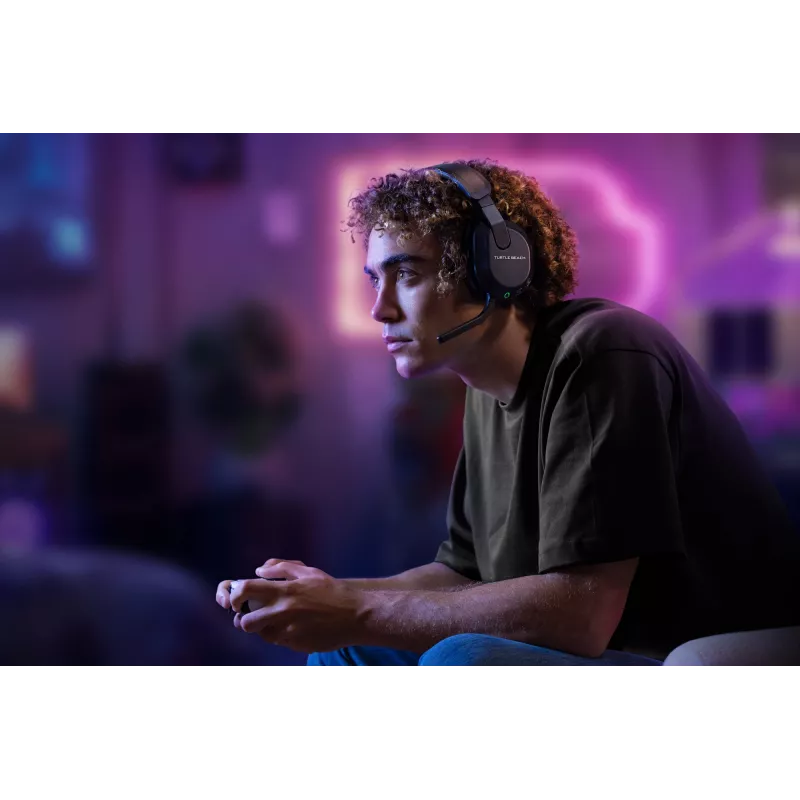 Turtle Beach Stealth 600 Melns PlayStation Bezvadu Spēļu Austiņas ar līdz 80h Akumulatoru, 50mm Skaļruņiem un Bluetooth PS5, PS4, PC un Mobilajām Ierīcēm