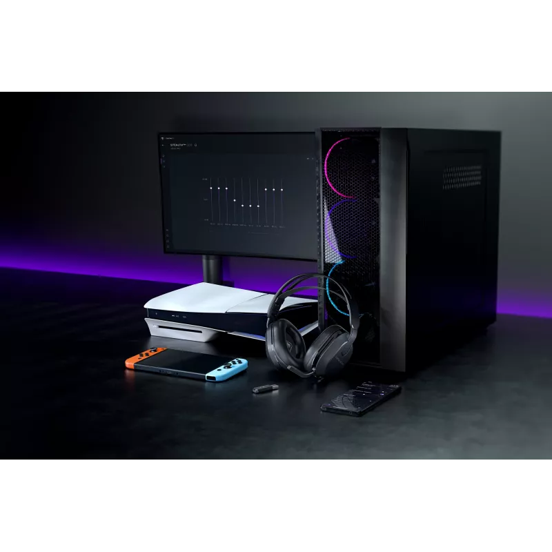 Turtle Beach Stealth 500 Melns PlayStation Bezvadu Spēļu Austiņas ar līdz 40h Akumulatoru un Bluetooth PS5, PS4, PC un Mobilajām Ierīcēm