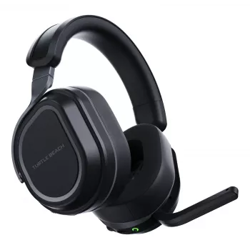 Turtle Beach Stealth 700 Black PlayStation bezvadu spēļu austiņas ar līdz 80 h akumulatoru, Bluetooth, diviem raidītājiem un 60 mm skaļruņiem PS5, PS4, PC un mobilajām ierīcēm