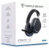 Turtle Beach Stealth 700 Black PlayStation bezvadu spēļu austiņas ar līdz 80 h akumulatoru, Bluetooth, diviem raidītājiem un 60 mm skaļruņiem PS5, PS4, PC un mobilajām ierīcēm