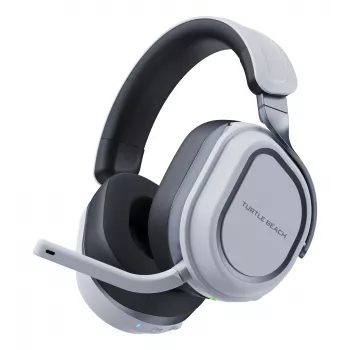 Turtle Beach Stealth 700 White PlayStation bezvadu spēļu austiņas ar līdz 80 stundu akumulatoru, Bluetooth, diviem raidītājiem un 60 mm skaļruņiem PS5, PS4, PC un mobilajām ierīcēm