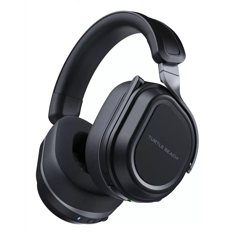 Turtle Beach Stealth 700 Black bezvadu spēļu austiņas PC, PS5, PS4 un mobilajām ierīcēm ar līdz 80 stundu akumulatoru, Bluetooth, diviem raidītājiem un 60 mm skaļruņiem