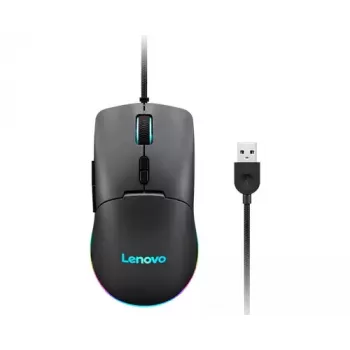 Gaming pele Lenovo GY51M74265 USB Type-A, labā roka, 8000 DPI, 7 pogas, 1000 Hz, 1,8 m kabelis, melna
