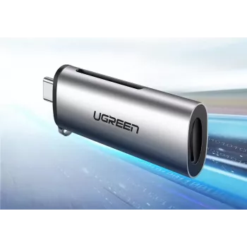 Ugreen 50704 karšu lasītājs USB 3.2 Gen 1 (3.1 Gen 1) Type-C Pelēks