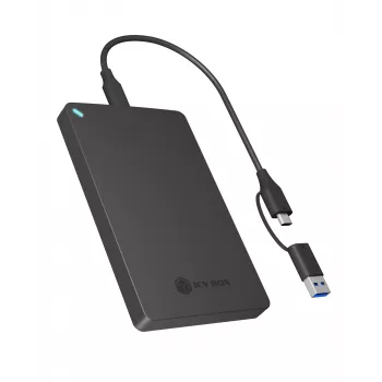 ICY BOX IB-201T-CU31 SSD ārējais korpuss Melns 2.5 collu