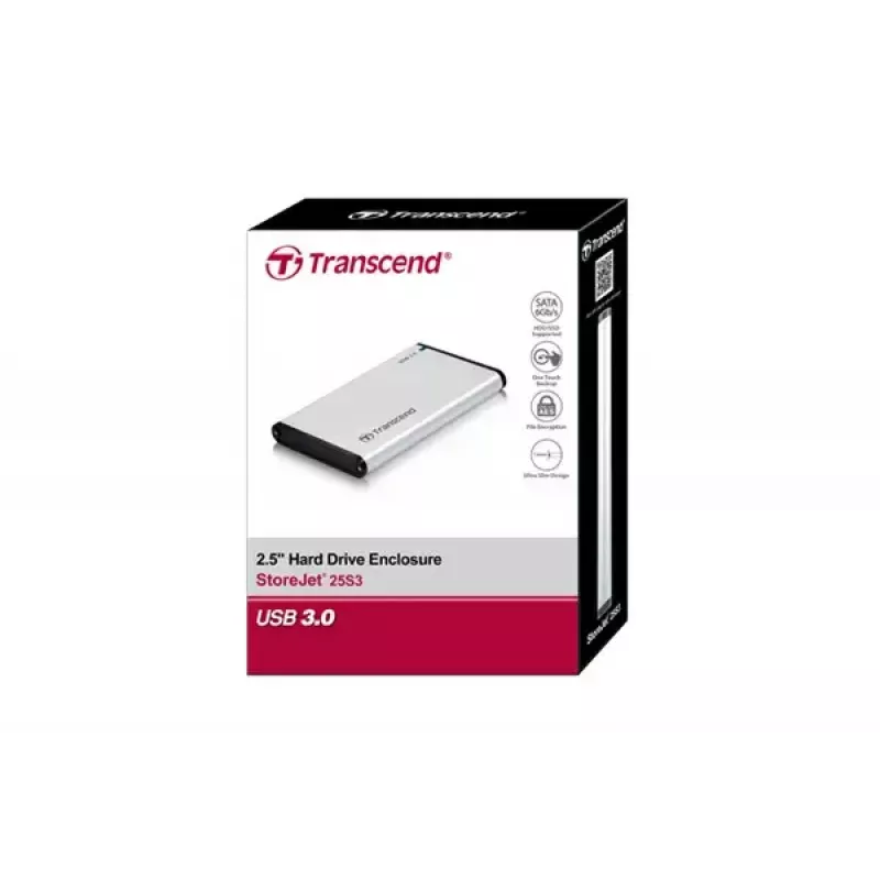 Ārējais korpuss 2.5 inch HDD/SSD Transcend TS0GSJ25S3