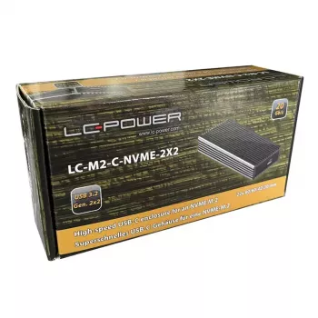 Ārējais SSD korpuss LC-Power LC-M2-C-NVME-2X2