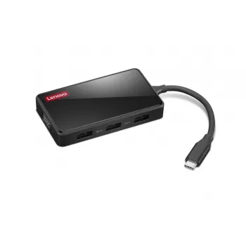 Doka klēpjdatoram Lenovo GX91M73945 Vadu USB 3.2 Gen 1 Type-C Melns 4K Ultra HD