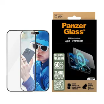 Gaming ekrāna aizsargs PanzerGlass iPhone '24 6.3 collu Pro Ultra-Wide Fit
