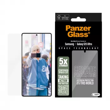 PanzerGlass ® Keramiskais ekrāna aizsargs Samsung Galaxy S25 Ultra | Ultra-Wide Fit ar EasyAligner