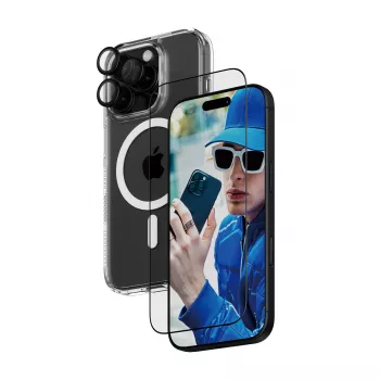 3-in-1 aizsardzības komplekts PanzerGlass iPhone '24 6,3 collu Pro