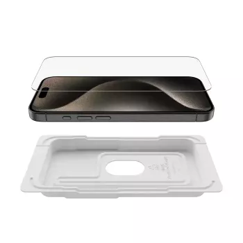 Aizsargstikls Belkin ScreenForce iPhone 15 Pro triecienizturīgs, pret skrāpējumiem