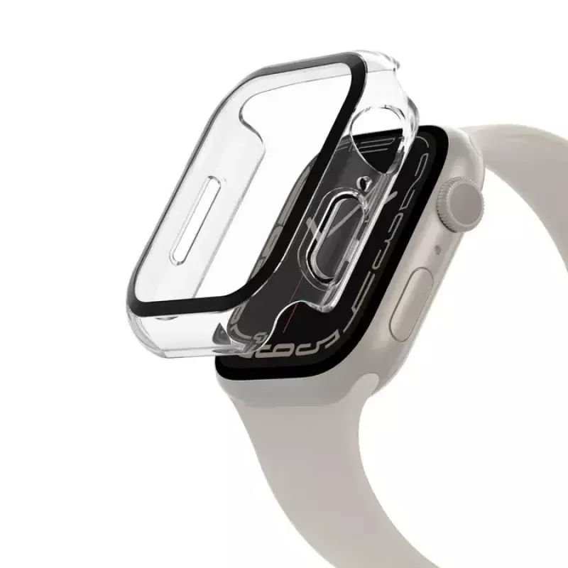 Belkin ScreenForce OVG004ZZCL-REV aizsargstikls Apple Watch – balts polikarbonāta rāmis