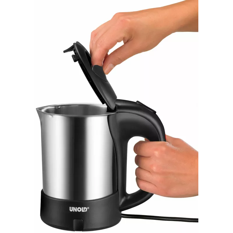 Unold 18575 ceļojumu tējkanna 0,5 L 1000 W Melna, Nerūsējošais tērauds