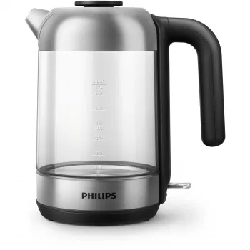 Philips 5000 sērija HD9339/80 Stikla tējkanna, 1,7 L, 2200 W, stikls, nerūsējošais tērauds, ūdens līmeņa indikators, bezvadu