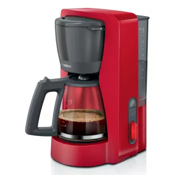 Pilienu kafijas automāts Bosch TKA3M134 — 1.4 L ūdens tvertne, 15 tasīšu ietilpība, sarkans