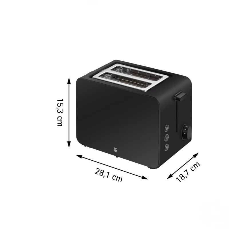 WMF Stelio 04.1421.0071 tosteris, dziļi melnā krāsā