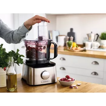 Kenwood FDM301SS virtuves kombains 800 W 2.1 L Melns, Nerūsējošais tērauds ar iebūvētiem svariem