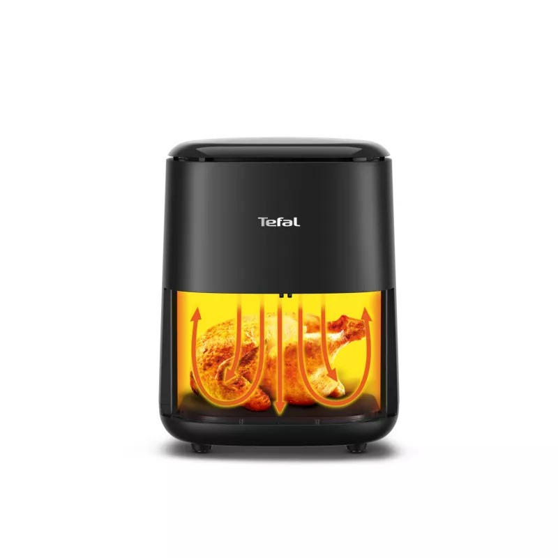 Karstā gaisa fritieris Tefal Easy Fry EY145810 — 3 L, 1300 W, skārienvadība, LCD displejs, melns