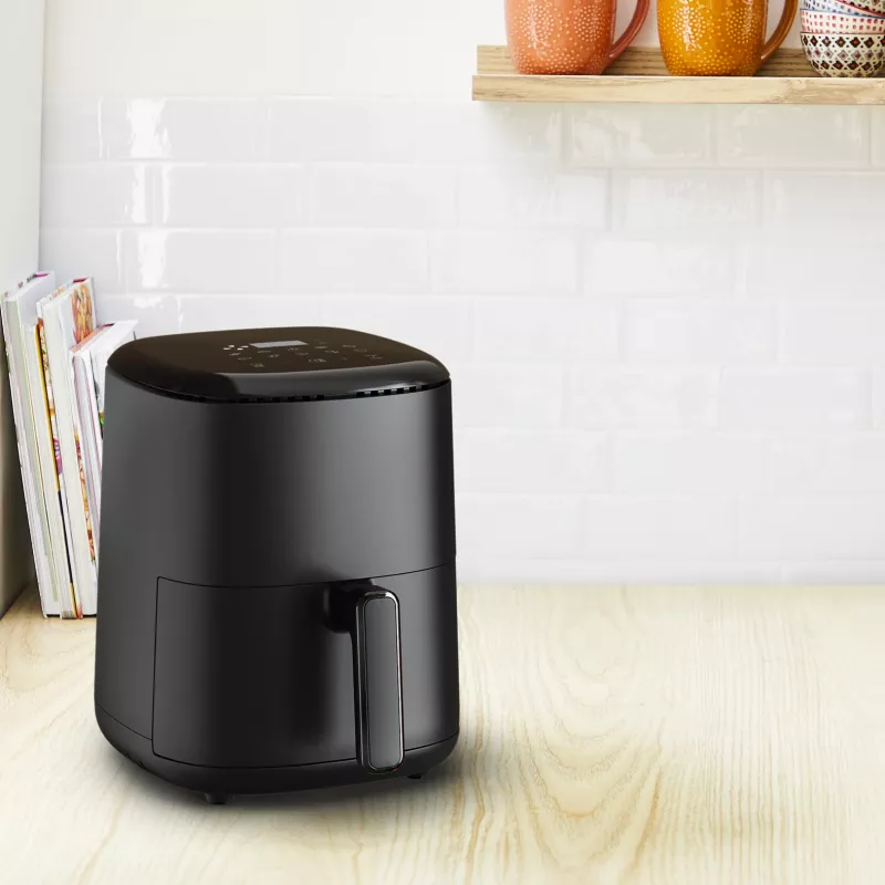 Karstā gaisa fritieris Tefal Easy Fry EY145810 — 3 L, 1300 W, skārienvadība, LCD displejs, melns