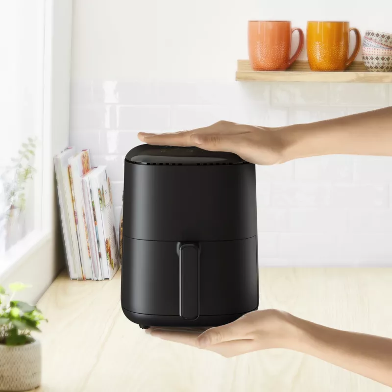 Karstā gaisa fritieris Tefal Easy Fry EY145810 — 3 L, 1300 W, skārienvadība, LCD displejs, melns
