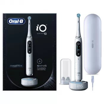 Oral-B iO Series 10 pieaugušo rotējoši-oscilējoša zobu birste, balta