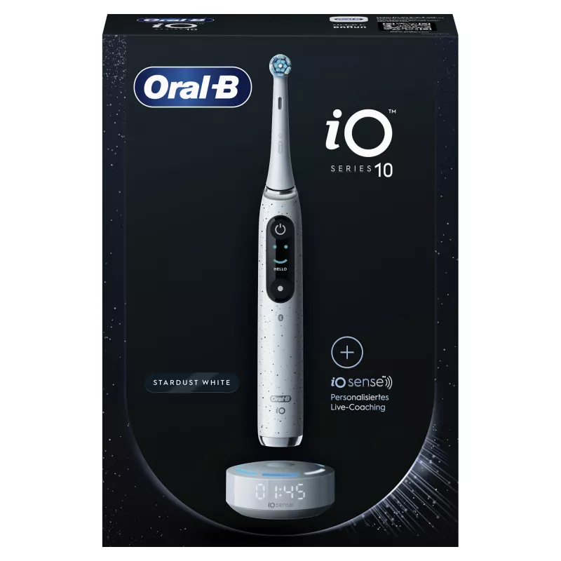 Oral-B iO Series 10 pieaugušo rotējoši-oscilējoša zobu birste, balta