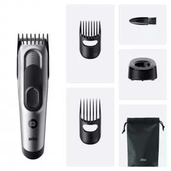 Braun HC7590 matu griezējs Melns, Sudrabs 17 soļi NiMH