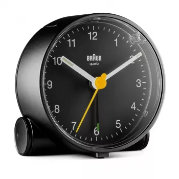 Braun BC01B kvarca modinātājpulkstenis melns