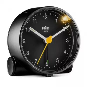 Braun BC01B kvarca modinātājpulkstenis melns