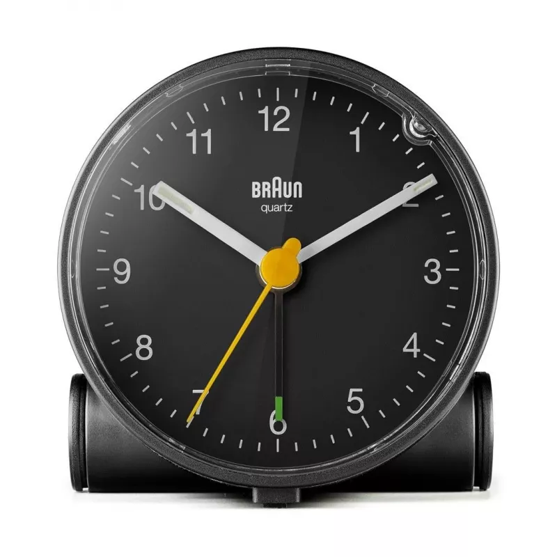Braun BC01B kvarca modinātājpulkstenis melns