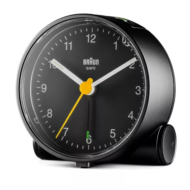 Braun BC01B kvarca modinātājpulkstenis melns