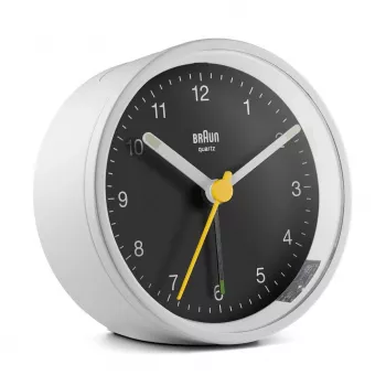 Braun BC12WB kvarca modinātājpulkstenis melns, balts