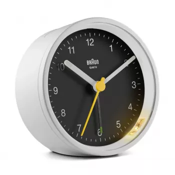 Braun BC12WB kvarca modinātājpulkstenis melns, balts