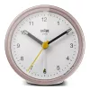 Braun BC12 kvarca modinātājpulkstenis rozā, balts