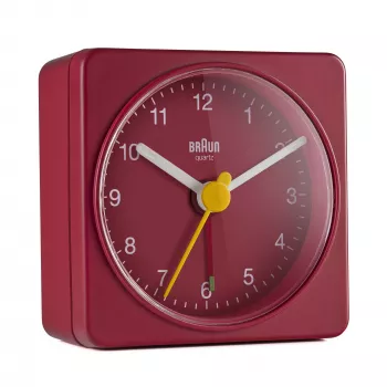 Braun BC02R modinātājpulkstenis ar kvarca mehānismu, sarkans